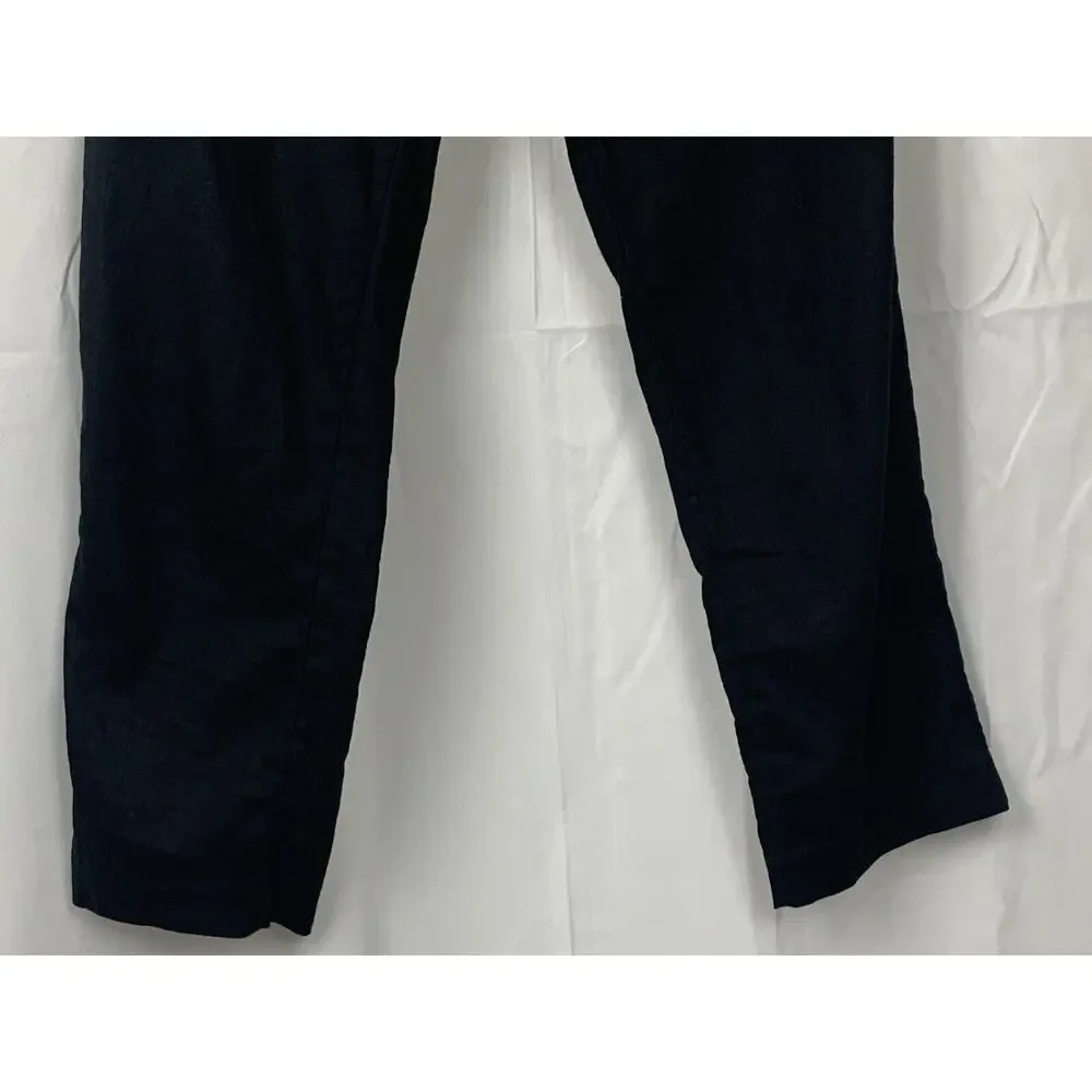 Banana Republic Women’s Linen Cotton Straight Leg High Waist Pants Belt Tie 2P